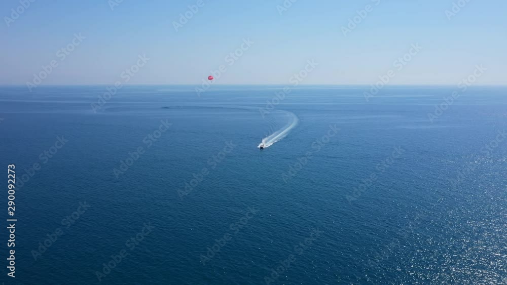 Parasailing On The Mediterranean Shore, Turkey Parasailing On The Mediterranean Shore, Turkey