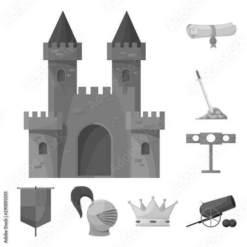Vector illustration of heritage and ancient symbol. Set of heritage and culture stock vector illustration.