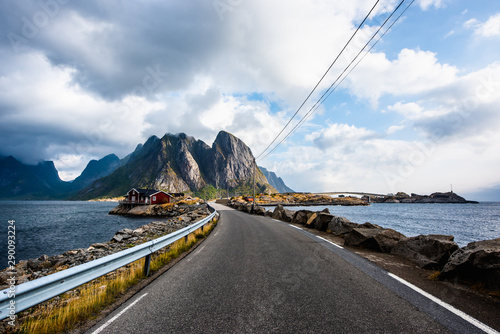 Reine,Norwegian fishing village at the Lofoten Islands in Norway. photo