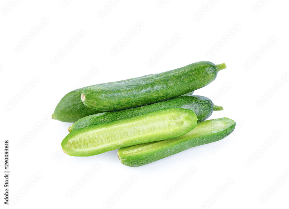 Fresh cucumber on white background Fresh cucumber on white background