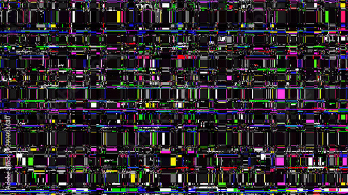 Glitch. Abstract shapes. Chaos. Pixel. Cyberpunk. Computer screen error. Digital design. Pixel noise. Virtual. TV signal fail. Futuristic. Glitch background.