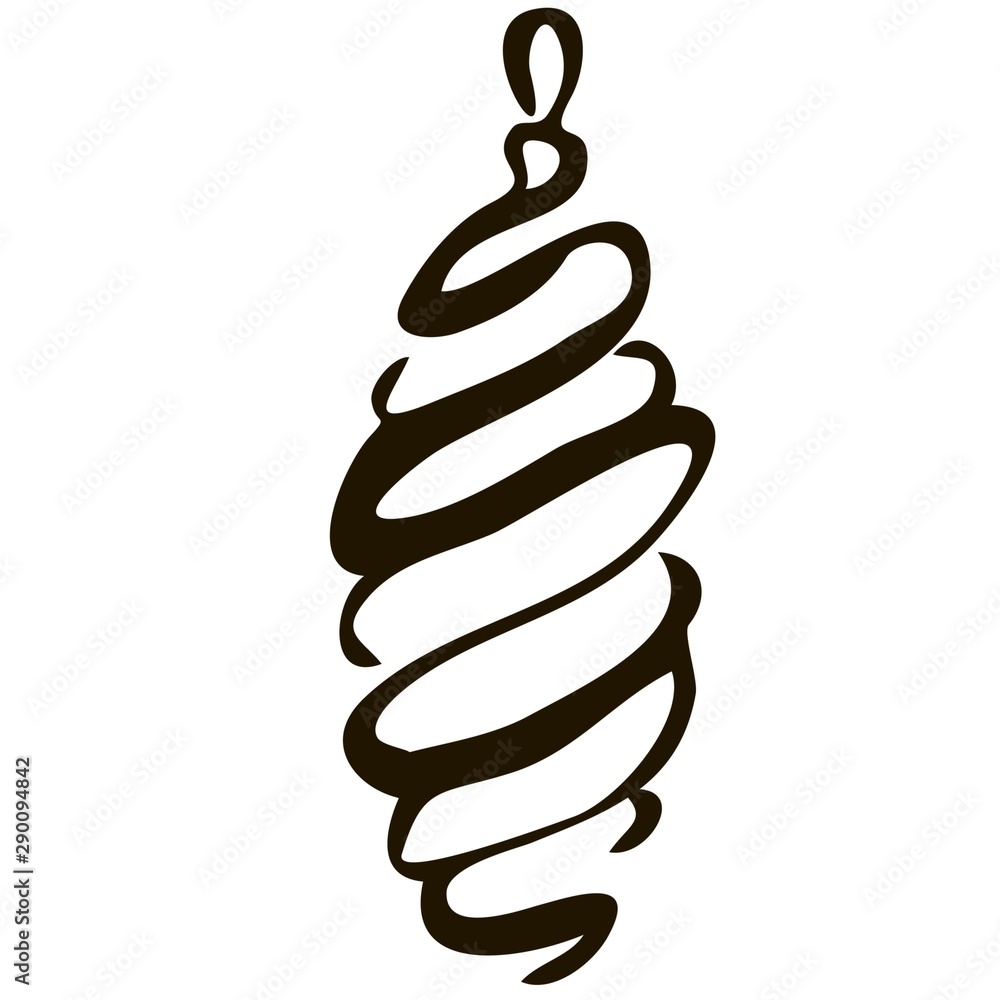 Christmas toy cone on a white background hand draw isolated Vector illustration for happy new year Christmas toy cone on a white background hand draw isolated Vector illustration for happy new year