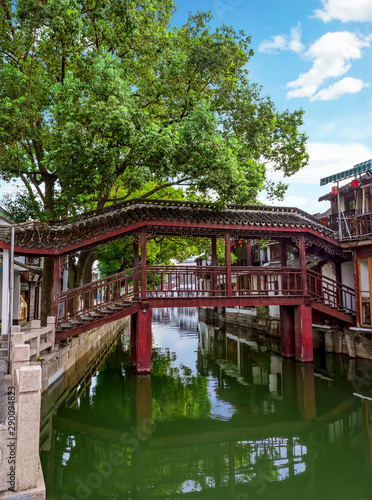 Covered bridge in zhujiajiao ancient town Shanghai © lotusjeremy