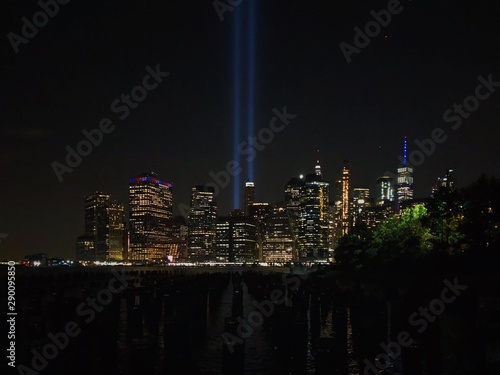 9/11 Tribute Lights Over Manhattan
