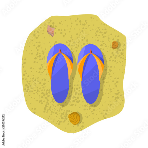 Vector design of flip and flop icon. Set of flip and wooden vector icon for stock.