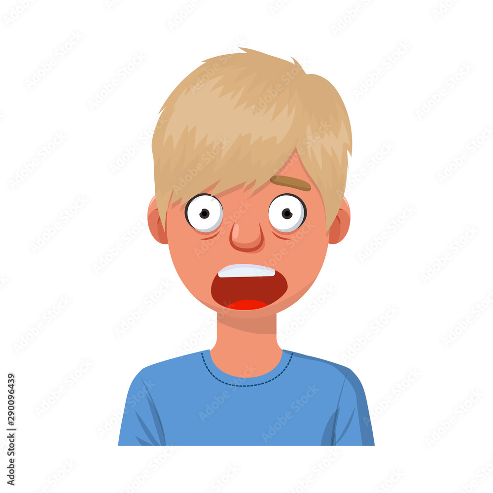 Isolated object of guy and fear sign. Set of guy and shout stock symbol for web. Isolated object of guy and fear sign. Set of guy and shout stock symbol for web.