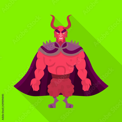 Vector illustration of devil and man logo. Collection of devil and satan vector icon for stock.