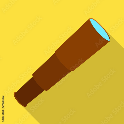 Isolated object of spyglass and telescope symbol. Set of spyglass and glass vector icon for stock.