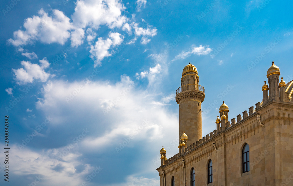 View of the mosque Taza Pir in Baku city, Azerbaijan