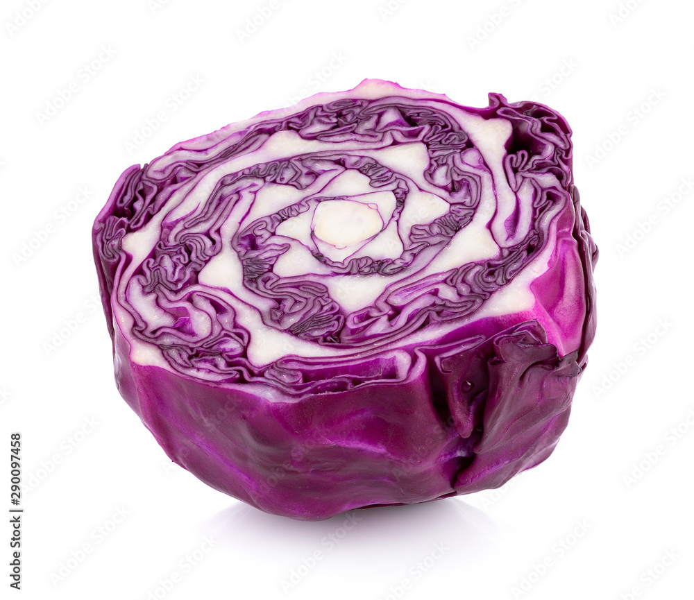 Fototapeta premium Purple cabbage isolated on white background