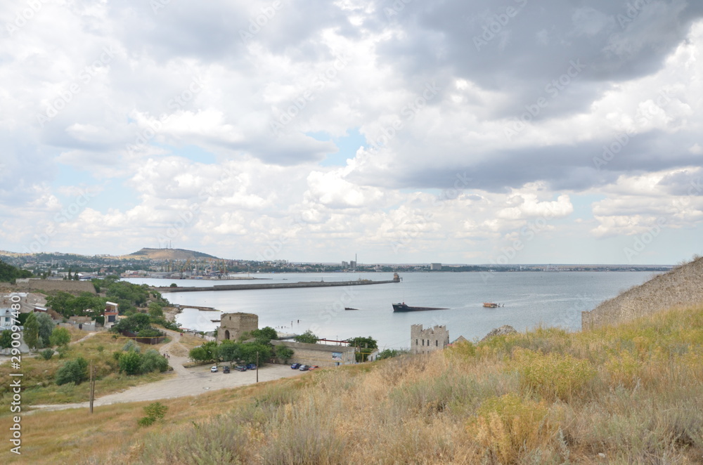 Walls of Genoese fortress in Feodosia, Crimea Walls of Genoese fortress in Feodosia, Crimea