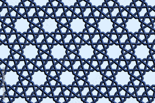 Geometric ornamental embossed pattern. Vector illustration.