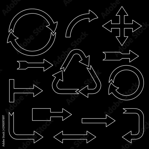 Arrow sign set. Isolated on...