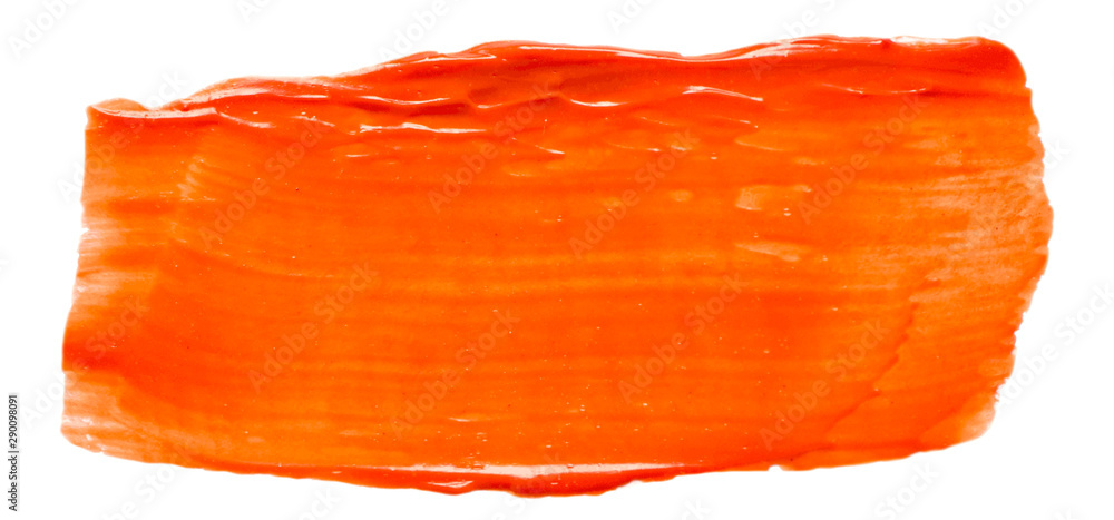 Vector orange glossy paint texture isolated on white - oil banner for Your design Vector orange glossy paint texture isolated on white - oil banner for Your design