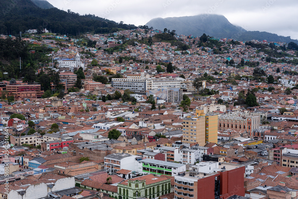 Barrio de la Candelaria en la ciudad de Bogotá capital de Colombia