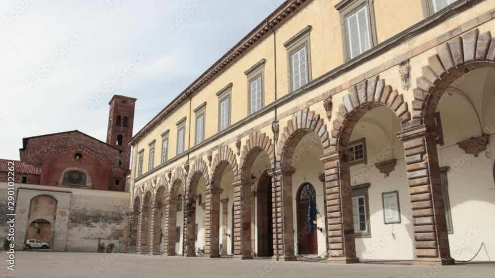 the Ducal Palace of Lucca and its arches the Ducal Palace of Lucca and its arches