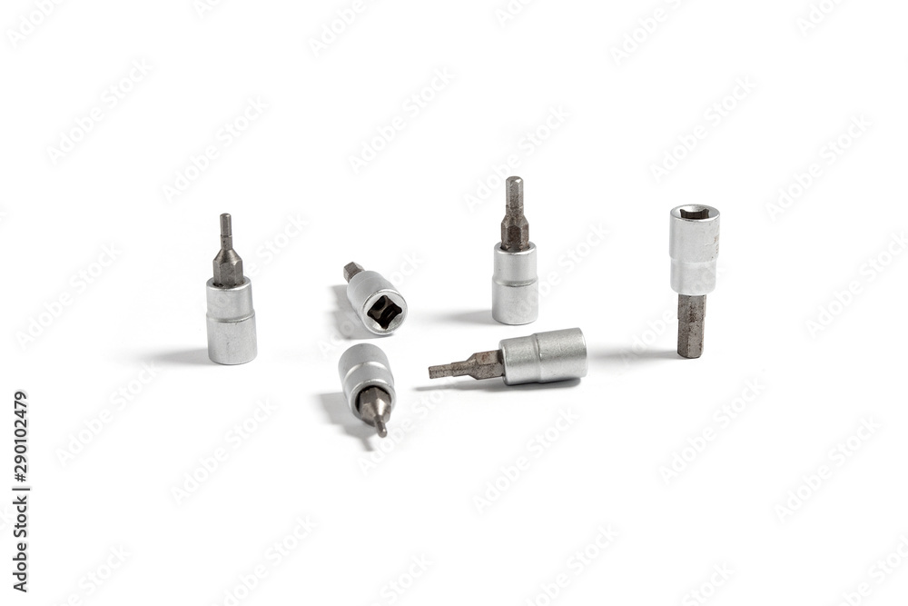 set of hand tools on a white background set of hand tools on a white background