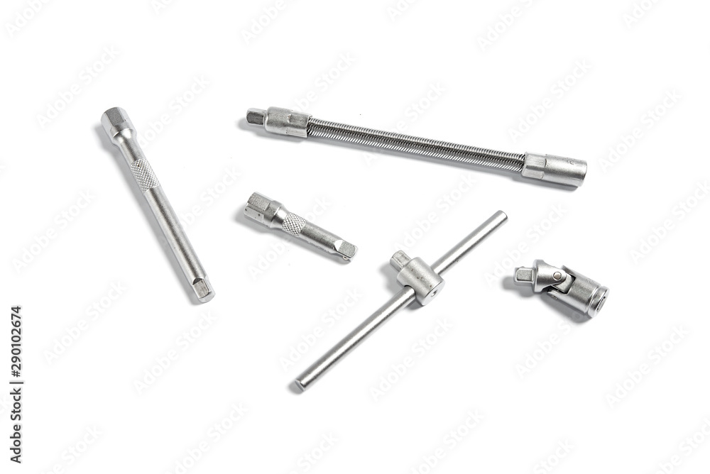 set of hand tools on a white background set of hand tools on a white background