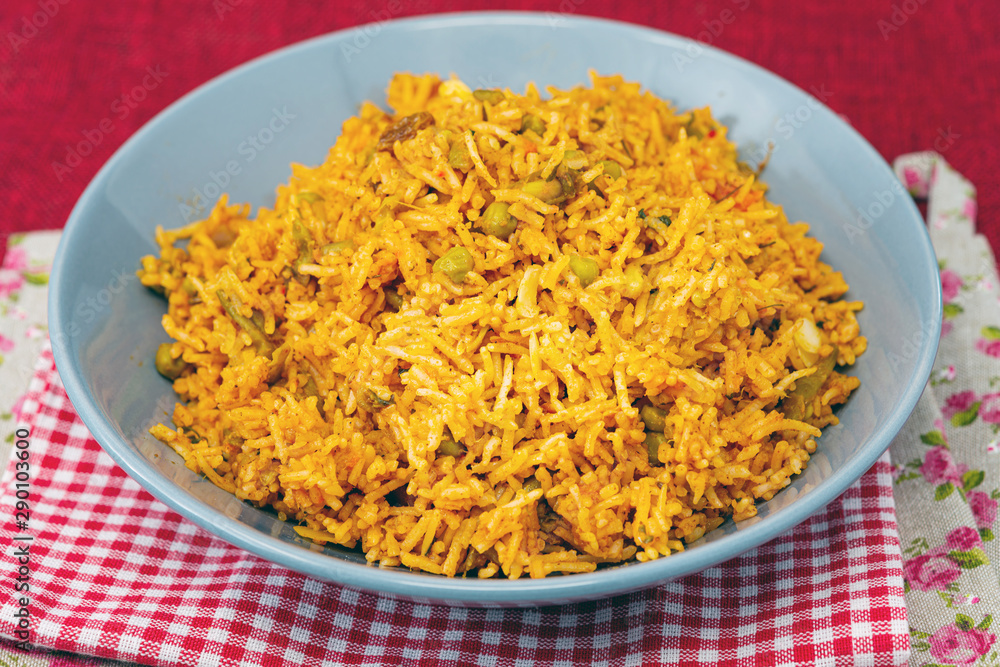 Tasty Indian food basmati rice on a plate Tasty Indian food basmati rice on a plate