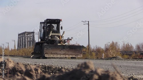 bulldozer at construction site