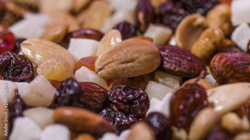 Close-up of mixed nuts and fruits
