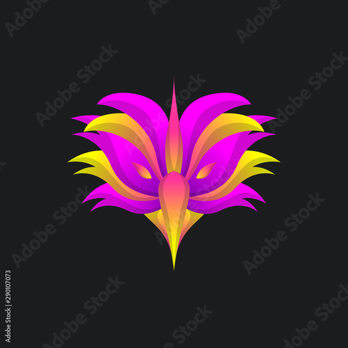 Colorful Bird Logo Concept Gradient style  elegant modern design  for company corporate