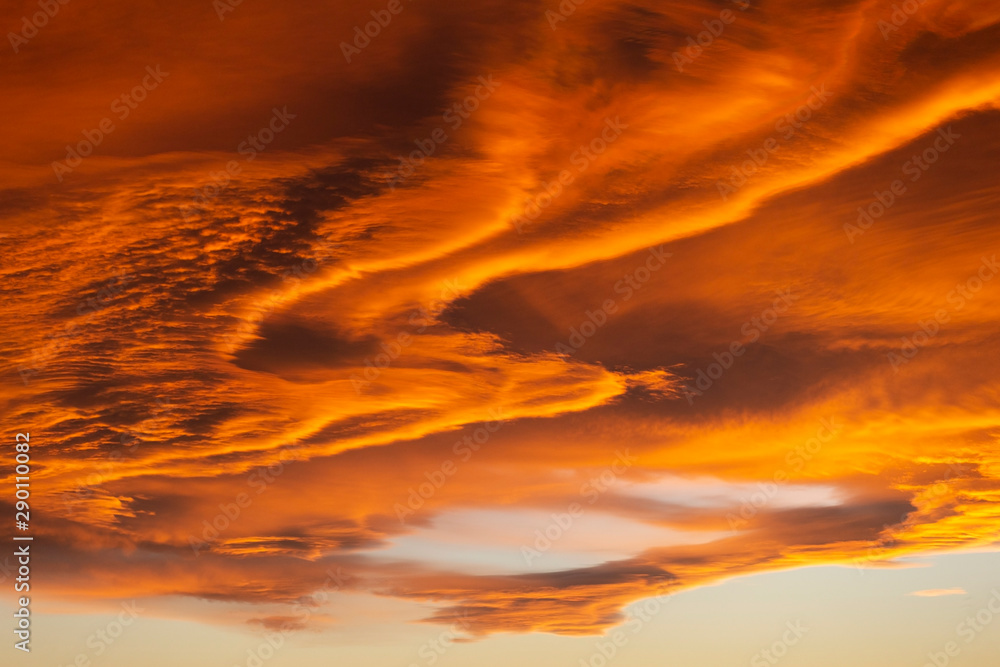 Fototapeta premium Sunset on Coast of France over Mediterranean Sea