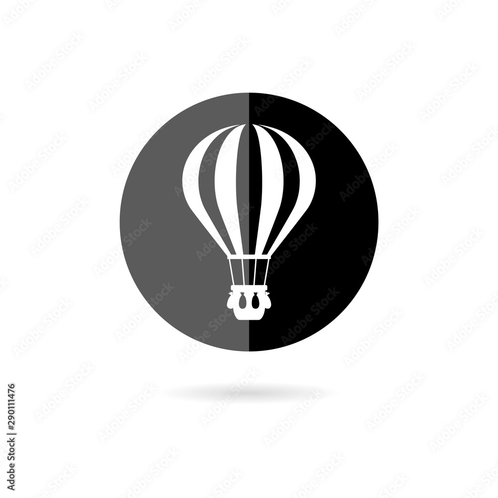 Hot air balloon icon isolated on white background Hot air balloon icon isolated on white background