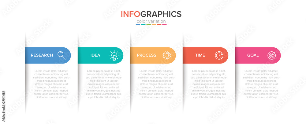 Infographic design with icons and 5 options or steps. Thin line vector. Infographics business concept. Can be used for info graphics, flow charts, presentations, web sites, banners, printed materials. Infographic design with icons and 5 options or steps. Thin line vector. Infographics business concept. Can be used for info graphics, flow charts, presentations, web sites, banners, printed materials.