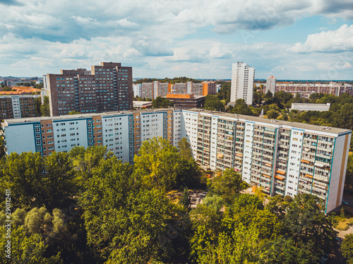 apartment complex from the rooftop view at berlin