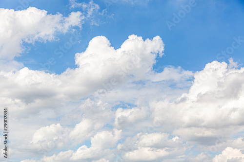 blue sky background with clouds.