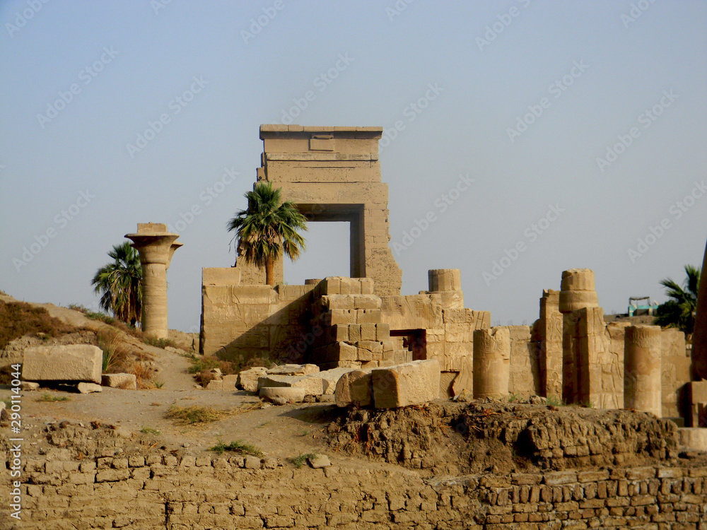 Ruins of the great Temple of Karnak in Egypt  of the ancient pharaohs times.