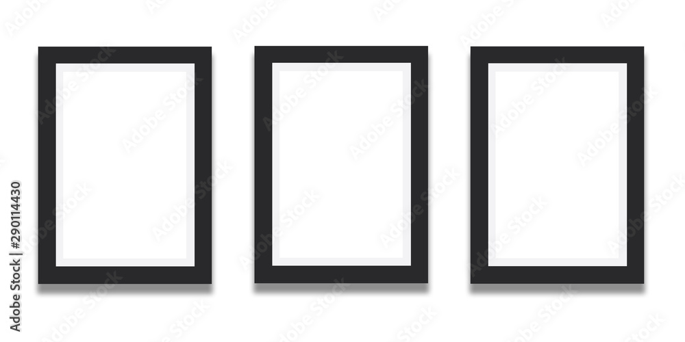 set of black frames set of black frames