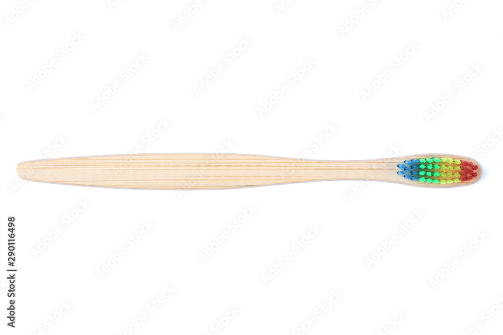 Bamboo toothbrush isolated on white background Bamboo toothbrush isolated on white background