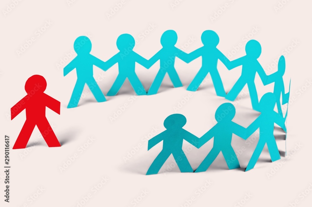 Paper People in a Circle Holding Hands Paper People in a Circle Holding Hands