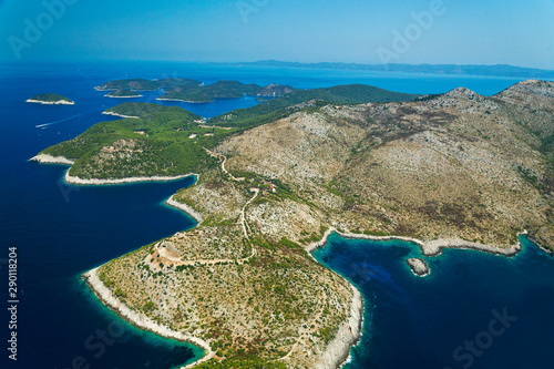 Aerial view of Lastovo island, Croatia photo