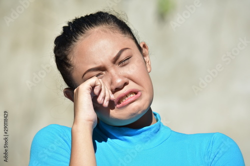 An A Crying Female Woman