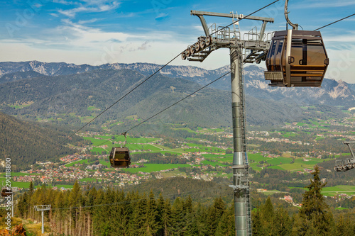 Cable car to the Bavarian Alps near lake Königssee, Germany, Schönau Königssee (Jennerbahn) photo