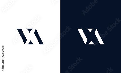 Abstract letter VA logo. This logo icon incorporate with abstract shape in the creative way. photo