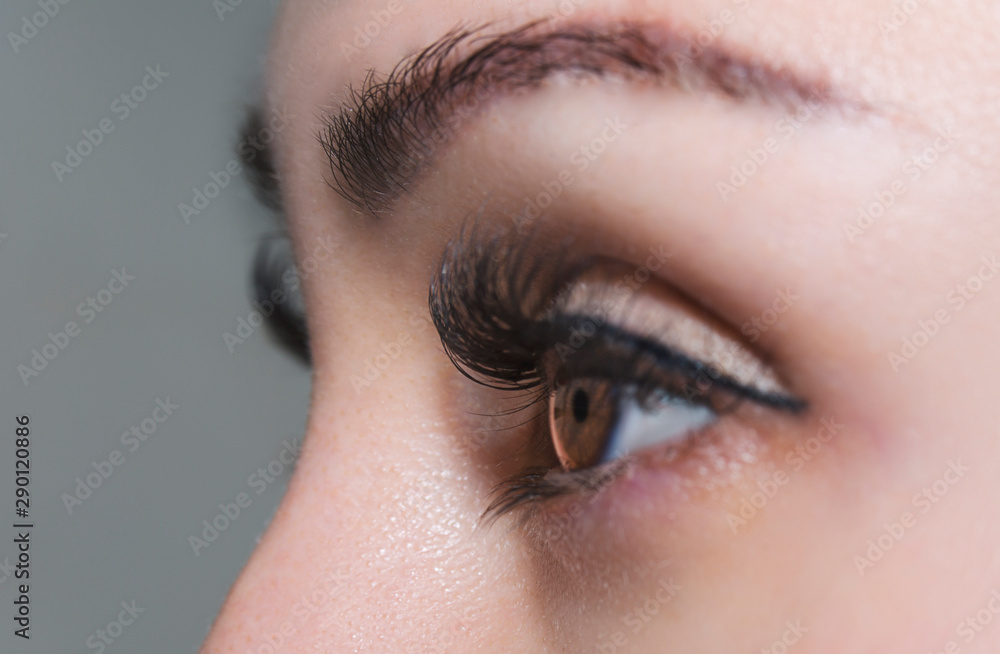A beautiful insightful look woman eyes. Close up shot A beautiful insightful look woman eyes. Close up shot