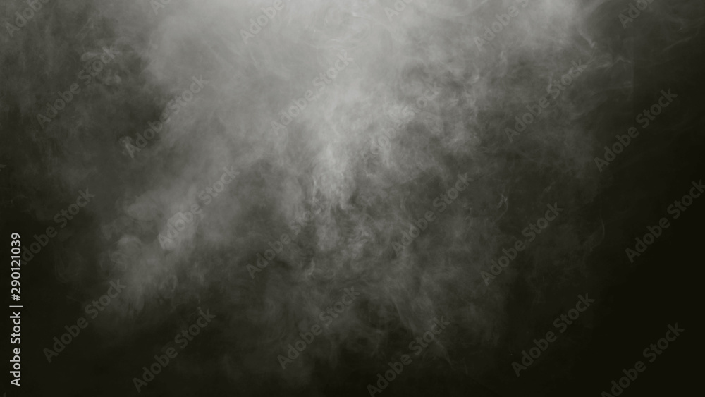 Plakat białe mgiełki dymnego powietrza