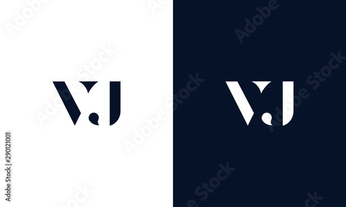 Abstract letter VJ logo. This logo icon incorporate with abstract shape in the creative way.