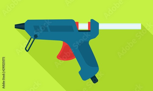 Glue pistol icon. Flat illustration of glue pistol vector icon for web design