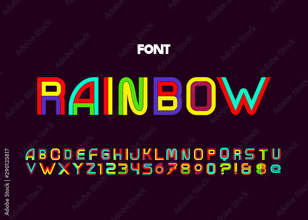 Vector  inline font.