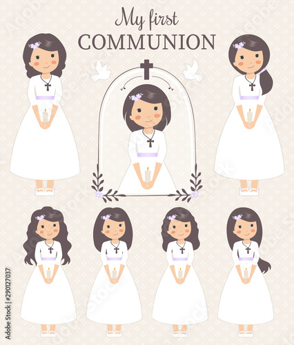Lovely set of girls for First Communion