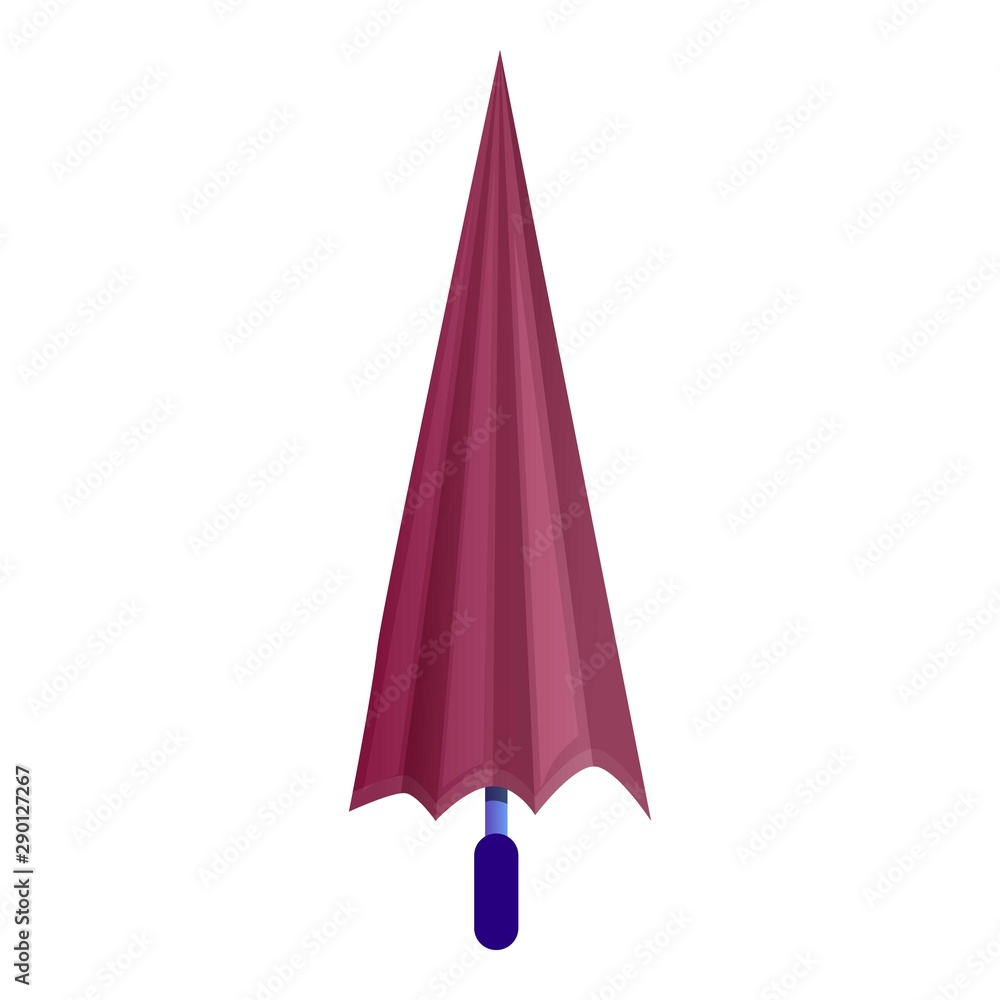 Closed umbrella icon. Cartoon of closed umbrella vector icon for web design isolated on white background