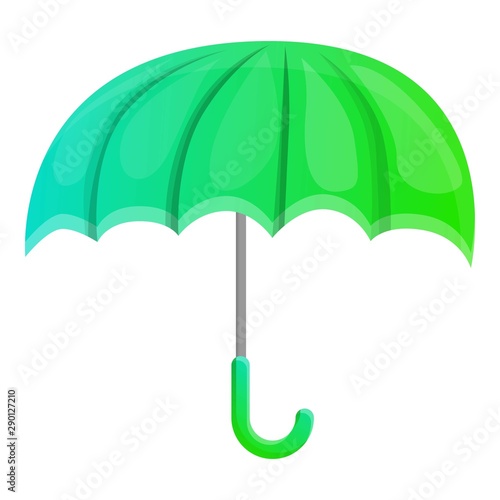 Trendy green umbrella icon. Cartoon of trendy green umbrella vector icon for web design isolated on white background