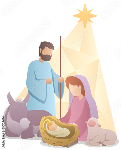 Nativity Scene Flat Design