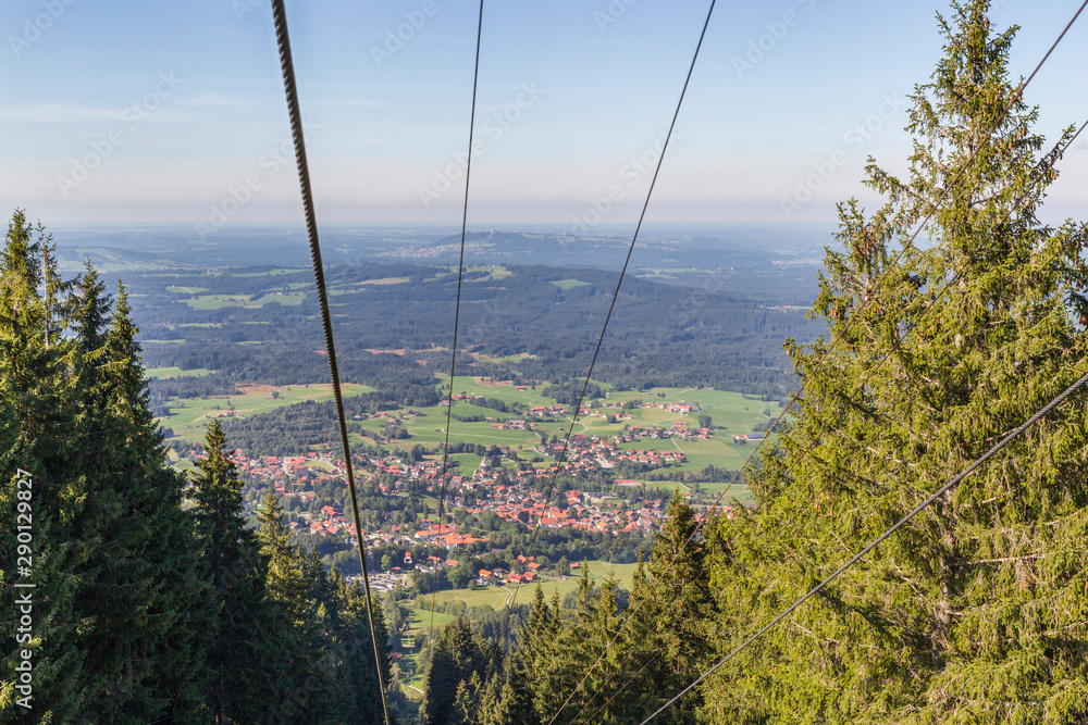 Chairlift Ride on the mountain Hörnle in the Ammergau Alps near Oberstdorf Chairlift Ride on the mountain Hörnle in the Ammergau Alps near Oberstdorf