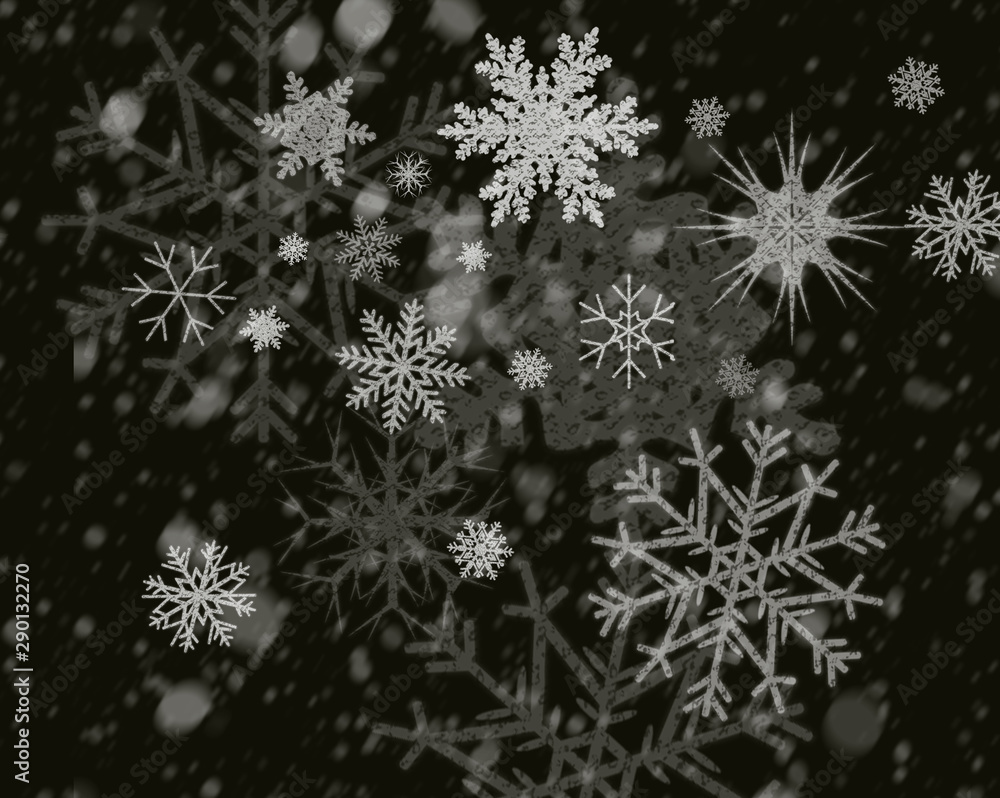 Snowflakes ovelray snowflakes and snowing Snowflakes ovelray snowflakes and snowing